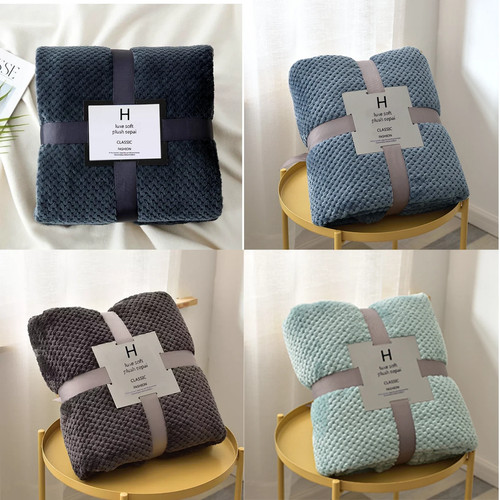 Popcorn waffle luxury blanket - waffle,