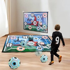 Kids Soccer Ball Game Set with Mat Goals Indoor Outdoor Football Training Toy 8+