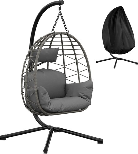 Hanging rattan egg chair - hanging,