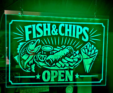 Light up fish and chip shop