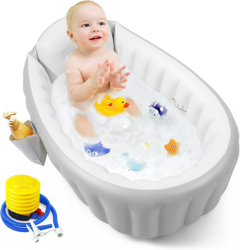 Inflatable baby bathtub with - baby,