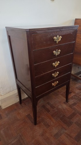 Edwardian mahogany drawer - mahogany,