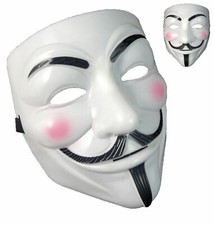 ANONYMOUS HACKER V FOR VENDETTA GUY FAWKES FANCY DRESS HALLOWEEN FACE MASK QR49