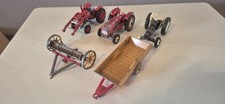 Joblot vintage Tractors, Dinky David Brown & Leyland, Corgi Massey & Trailers