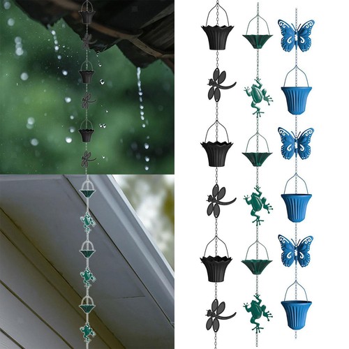 Rain gutter chain garden decor - rain,