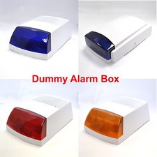 Dummy Alarm Box BLUE Orange RED Lens Flashing 2LED lights 2-3 years battery life