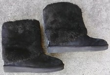 UGG Australia Maylin 1006011 Womens Black Suede Sheepskin Boots Size 7
