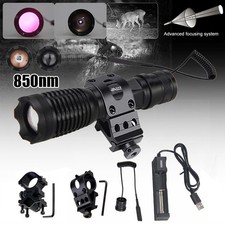 Infrared Night Vision Light Torch IR 850nm LED Flashlight Scope Mount 20mm Rail