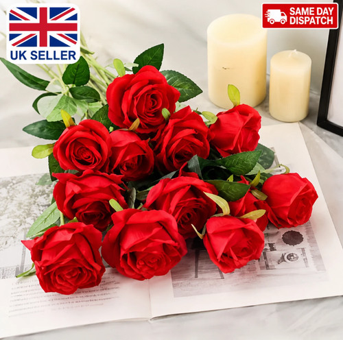 12x artificial single rose - 12x,