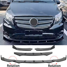 For Mercedes Benz Vito W447 Gloss Black Front Bumper Splitter Spoiler Body Kit