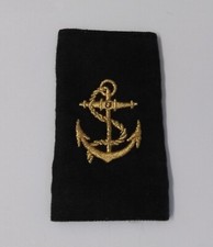 Genuine British Royal Navy Issue "LEADING RATE" RN black Rank Slide Epaulette