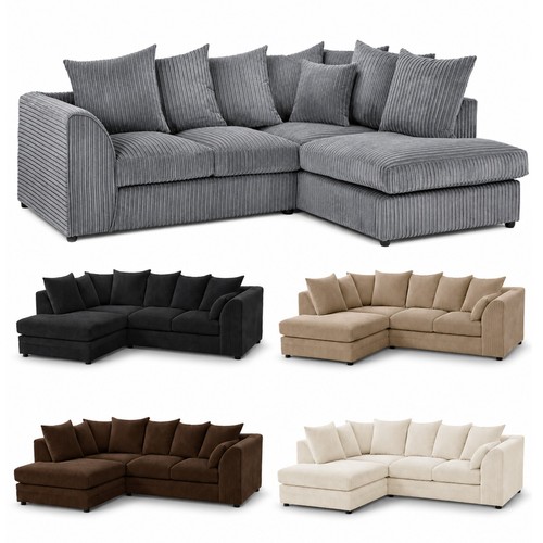 Jumbo cord corner sofa - cord,