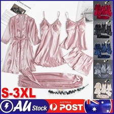 5Pcs Set Women Sexy Satin Silk