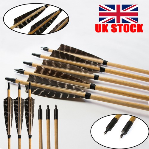 Archery wooden arrows with - archery, 32"
