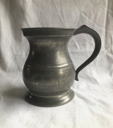 Victorian pewter pint measure - victorian,