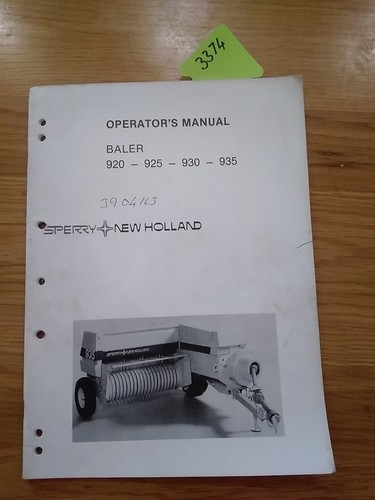 Sperry new holland baler 920 - new,