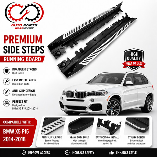 Black running board side steps - black,