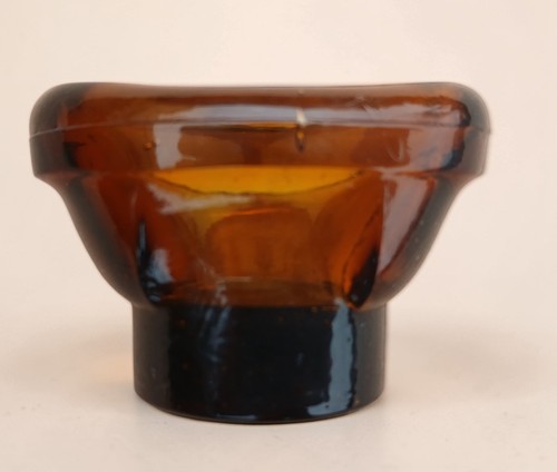 Vintage amber glass eye bath - vintage,