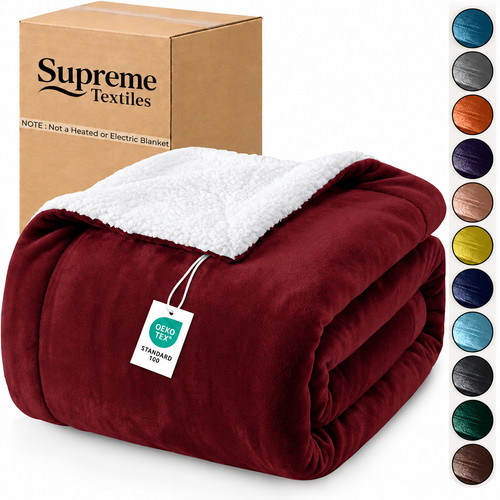 Sherpa fleece blanket heavy - blanket,
