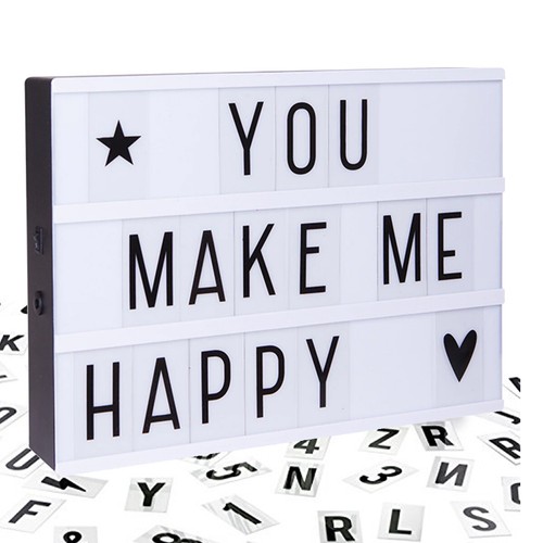 Light letters box - a4,