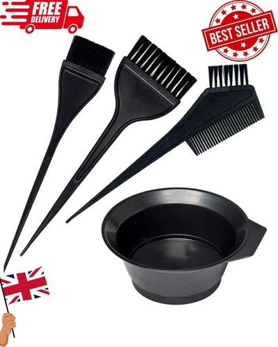 4pcs hair dye brush set - set, bowl