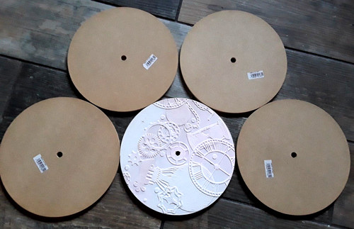 5pieces circles mdf craft - circles,