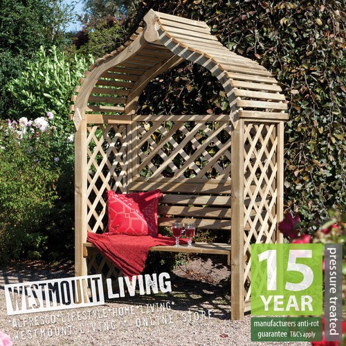 New curved wooden garden - new,
