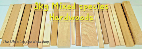 3kg mixed hardwood offcuts - mixed,