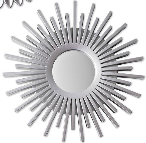 Silver round wall mirrors - silver,