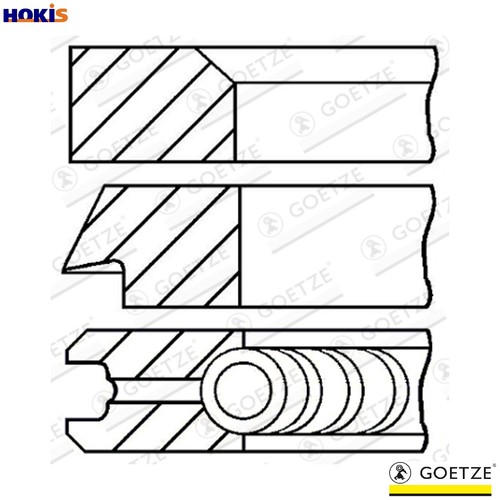 Piston ring kit - piston,