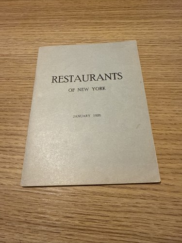 Restaurants new york 1926 - restaurants,