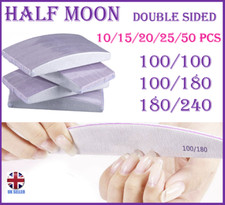 100/180/240 Grit Nail Files Emery Board Manicure Double Sided Acrylic Gel Art