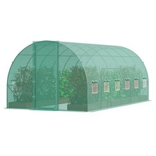 Uimoso Walk-in Tunnel Greenhouse 19.36x9.68x7.4ft Galvanized Frame PE Cover