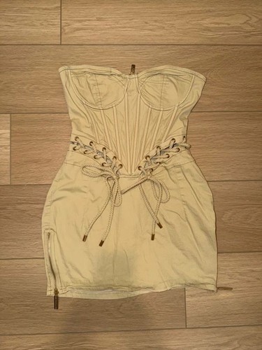 Plt tan corset dress with - plt,