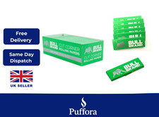 Bull Brand Green Cut Corner Papers Regular Size Cigarette Filter Tips Pack