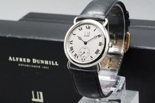 *Near MINT- / BOX & PAPER* DUNHILL Small Second Manual Stainless Steel Men Watch