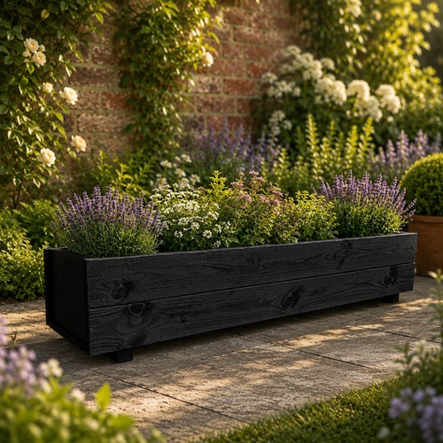 Wooden garden planter - wooden,