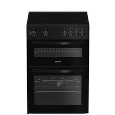 Indesit 60cm Twin Cavity Electric Cooker - Black ITE6VMB