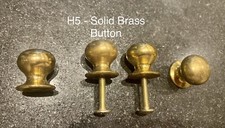 H5 Stag Minstrel Brass Button Drawer Handle - Three
