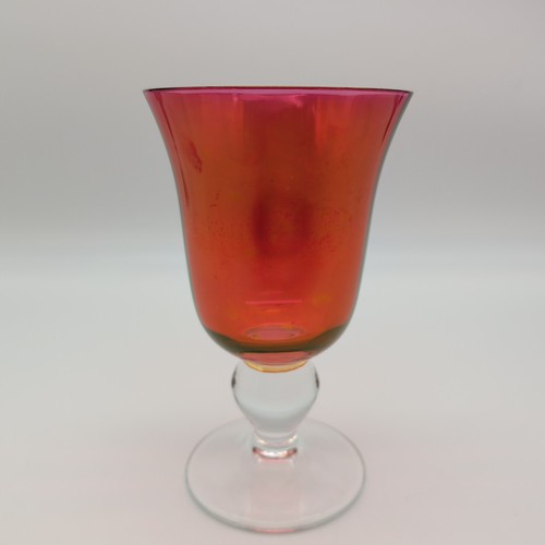 Glass water wine goblet red - glass,