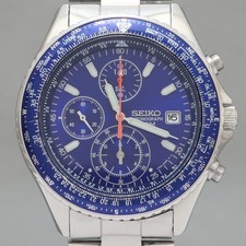 Seiko Flightmaster Pilot 7T92 0CF0 Blue Dial SND253P1  Size 7.56 in