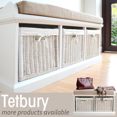 Tetbury white bench with - white,
