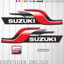 Suzuki 5 hp DT5 2 stroke outboard engine decal sticker set kit reproduction 5HP