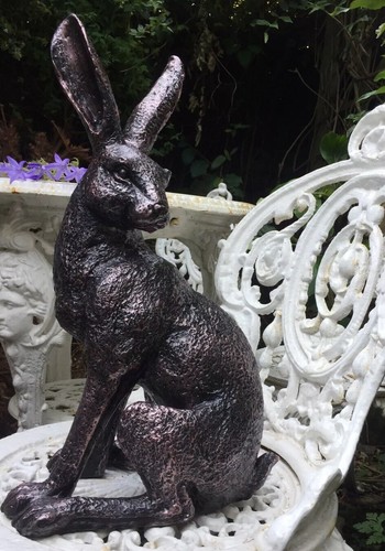 March hare garden statue - hare,