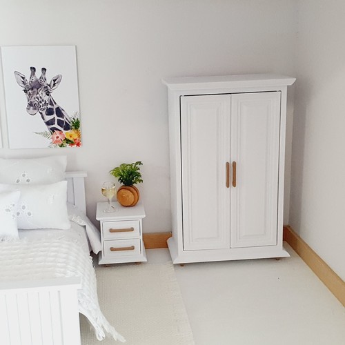 Miniature dolls house bedroom - dolls,