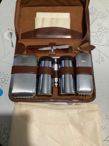 Vintage mens travel set with