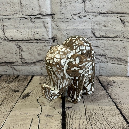 Brown wooden elephant - elephant, with