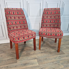 Pair Cocktail Chairs 2 Antique Vintage Turkish Kilim Style - Bedroom Seat Seats