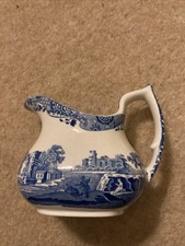 Spode Blue Italian Small Milk Jug Creamer 10cm High