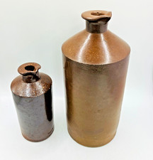 Two Antique Large & Small Salt